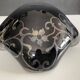 Vintage glass and silver catchall.
