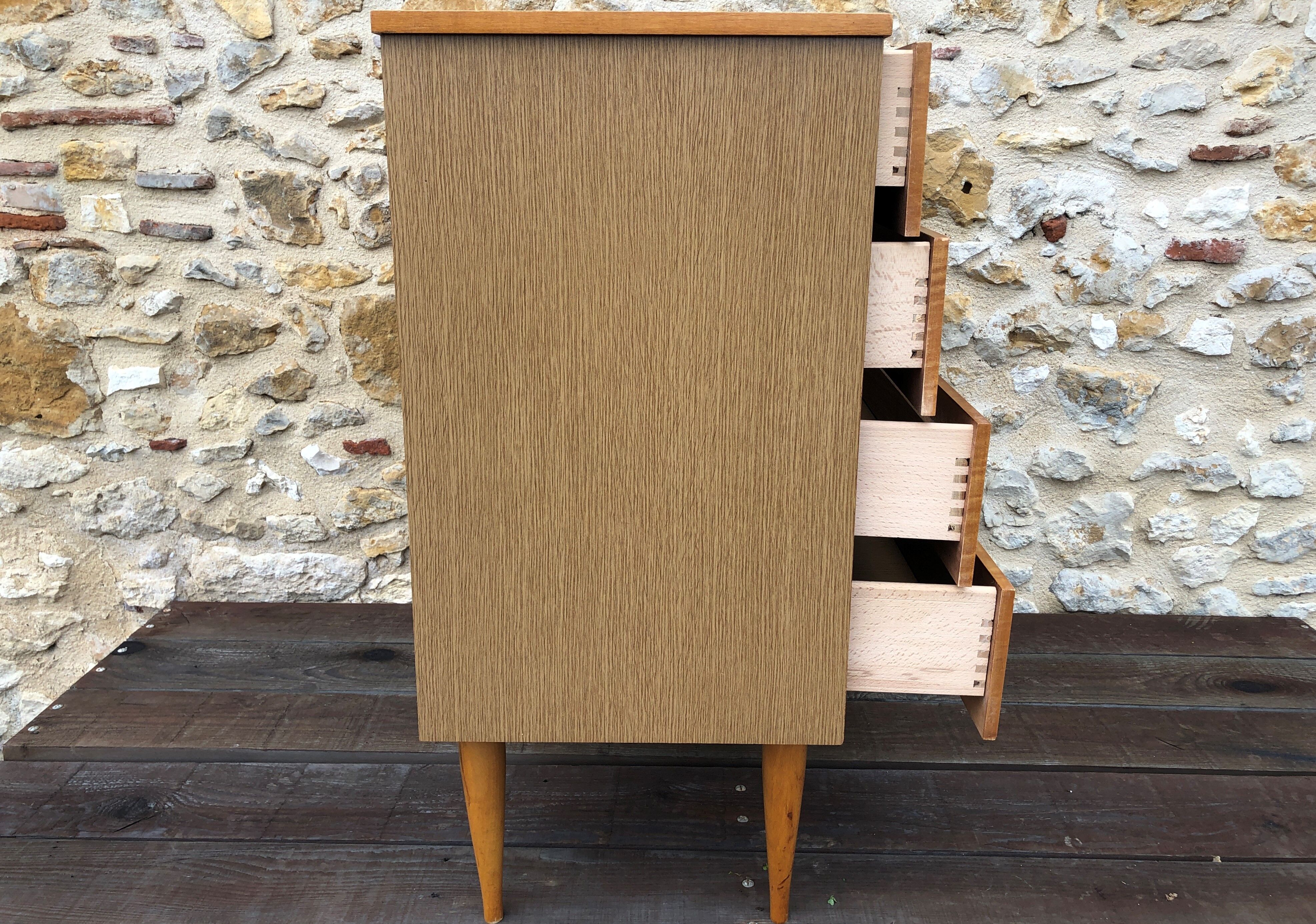 Vintage dresesr 4 drawers 60/70