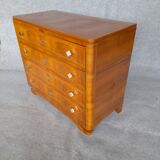 Art Deco chest of drawers (1930-1940) in walnut