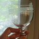 2 Baccarat crystal water glasses, balloon shape model engraving 1423