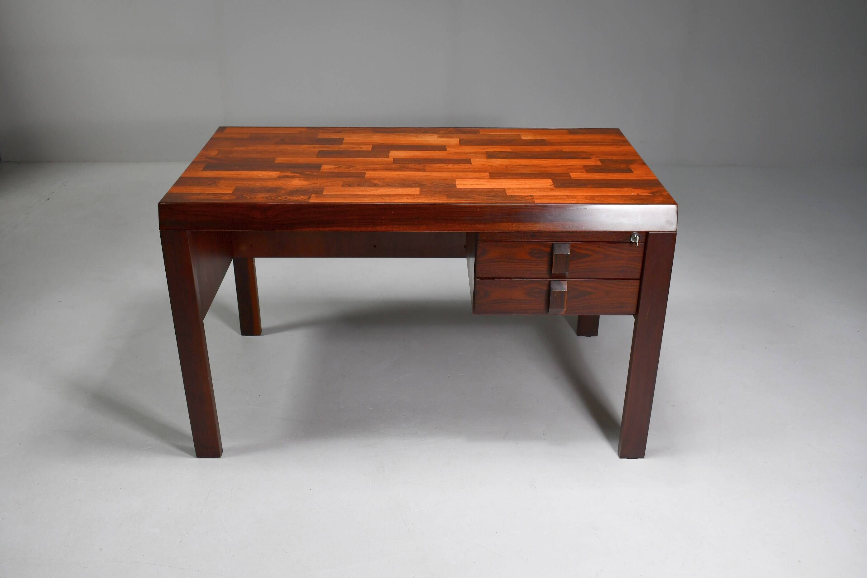 Rosewood desk by Jean Gillon for Italma. Brazil 1970's