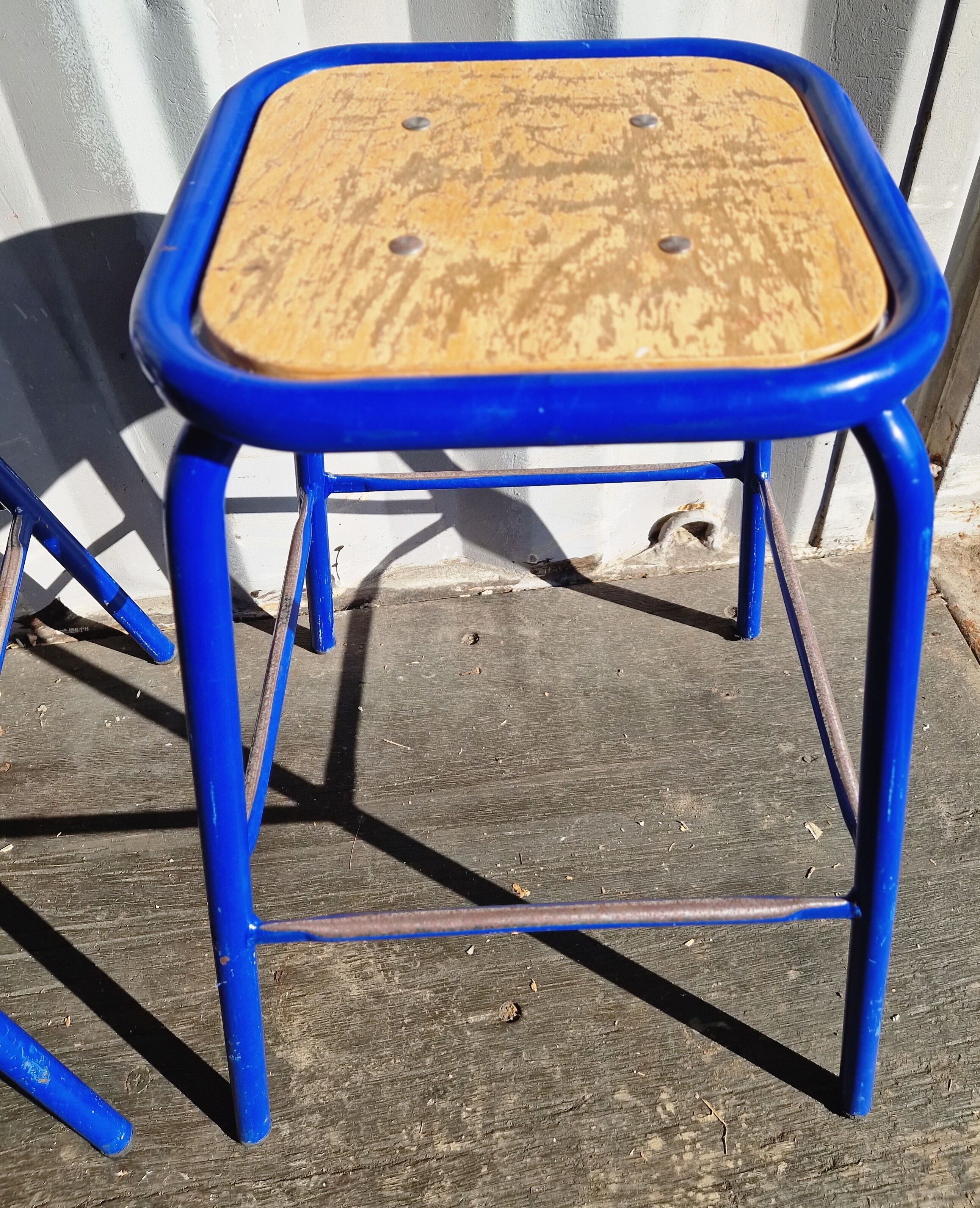 Pair of industrial stools