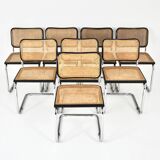 Set of 8 Style B32 dining room chairs by Marcel Breuer