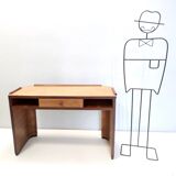 Art Deco Walnut, Birch and Beech Writing Desk, Brianza, Italy