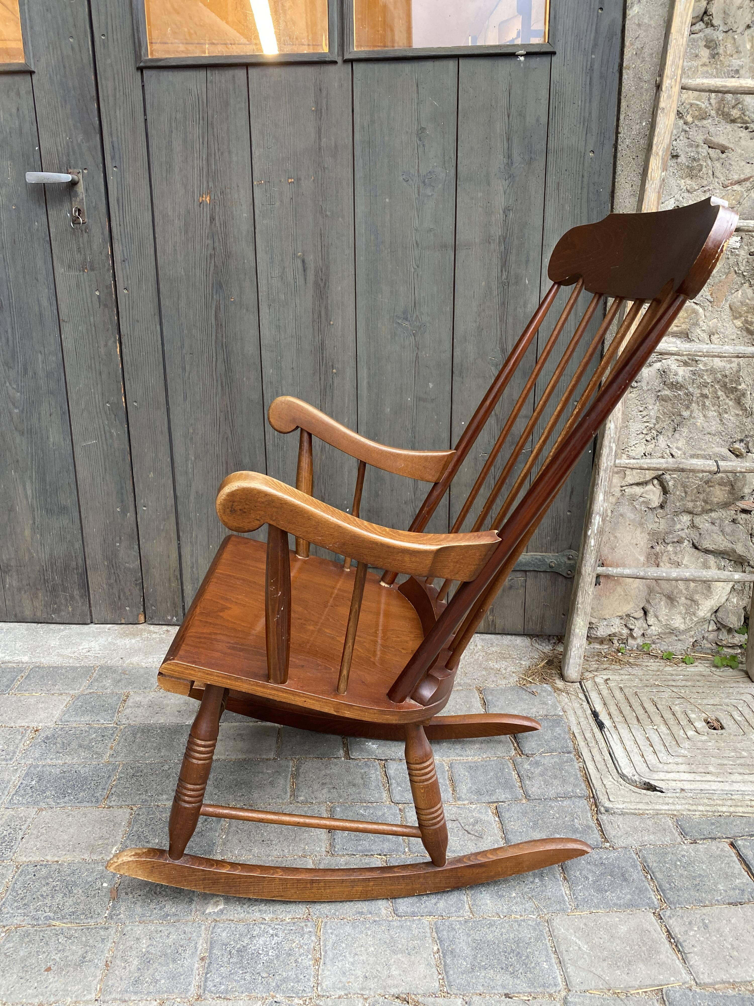 Wooden rocking-chair