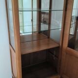 Argentier vitrine ancien en bois massif