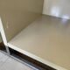 Buffet modulaire laqué champagne et acier chromé, années 80-90