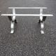 Coffee table in marble and vintage steel design from the 70s