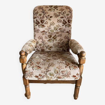 Fauteuil bois et tissu