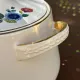 Earthenware vegetable dish Digoin Sarreguemines Sandrine, flowers and golden borders.