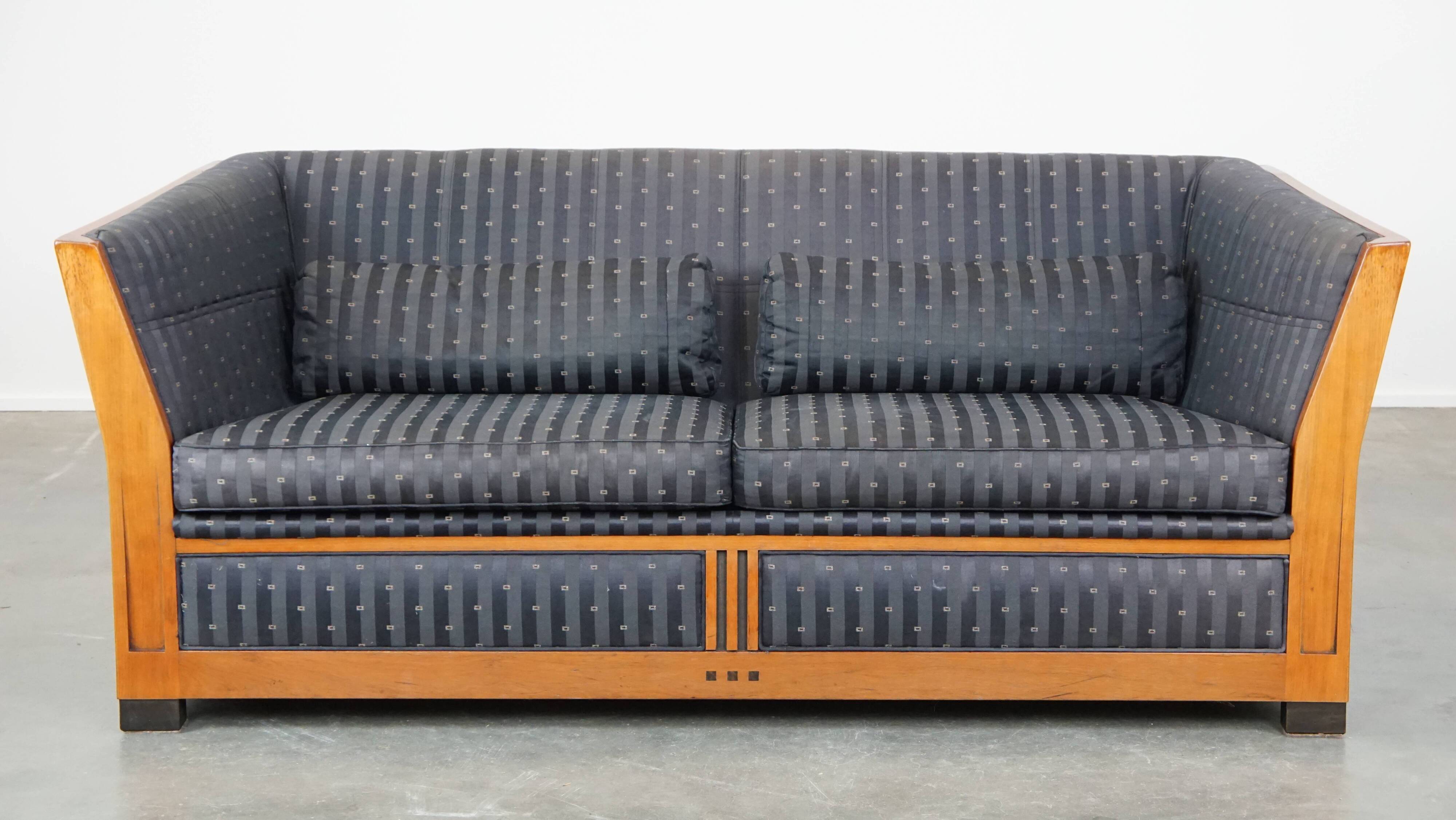 Schuitema Art Deco design 2.5 seater sofa with fabric upholstery