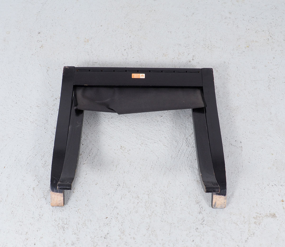 Westnofa black leather Flex armchair with ottoman