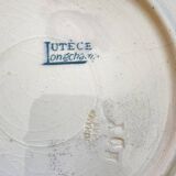 Set of 6 flat plates iron earth Longchamp model Lutetia old earthenware