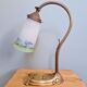Art Nouveau table lamp in bronze, Noverdy France bobèche