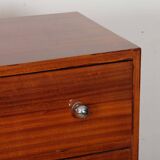 Large Art Deco mahogany chest of drawers from the 1940s.