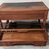 19th century walnut stepped desk