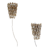 Par de apliques de cristales. Alemania, 1960s.