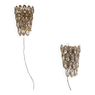 Paire appliques cristaux. Allemagne, années 1960.