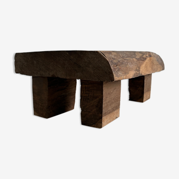 Asian solid wood quadripod brutalist coffee table H30 L81 l42