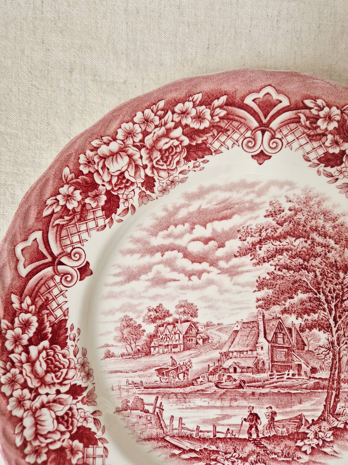 Set of 2 English porcelain plates - Grindley Staffordshire