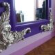 Large Venetian-style purple Italian mirror