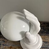 White hand ceramic wall lamp