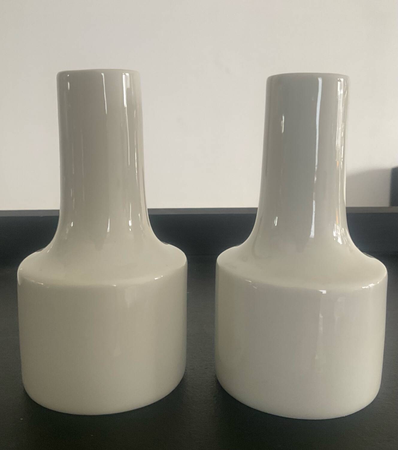Trio of vintage West German porcelain vases
