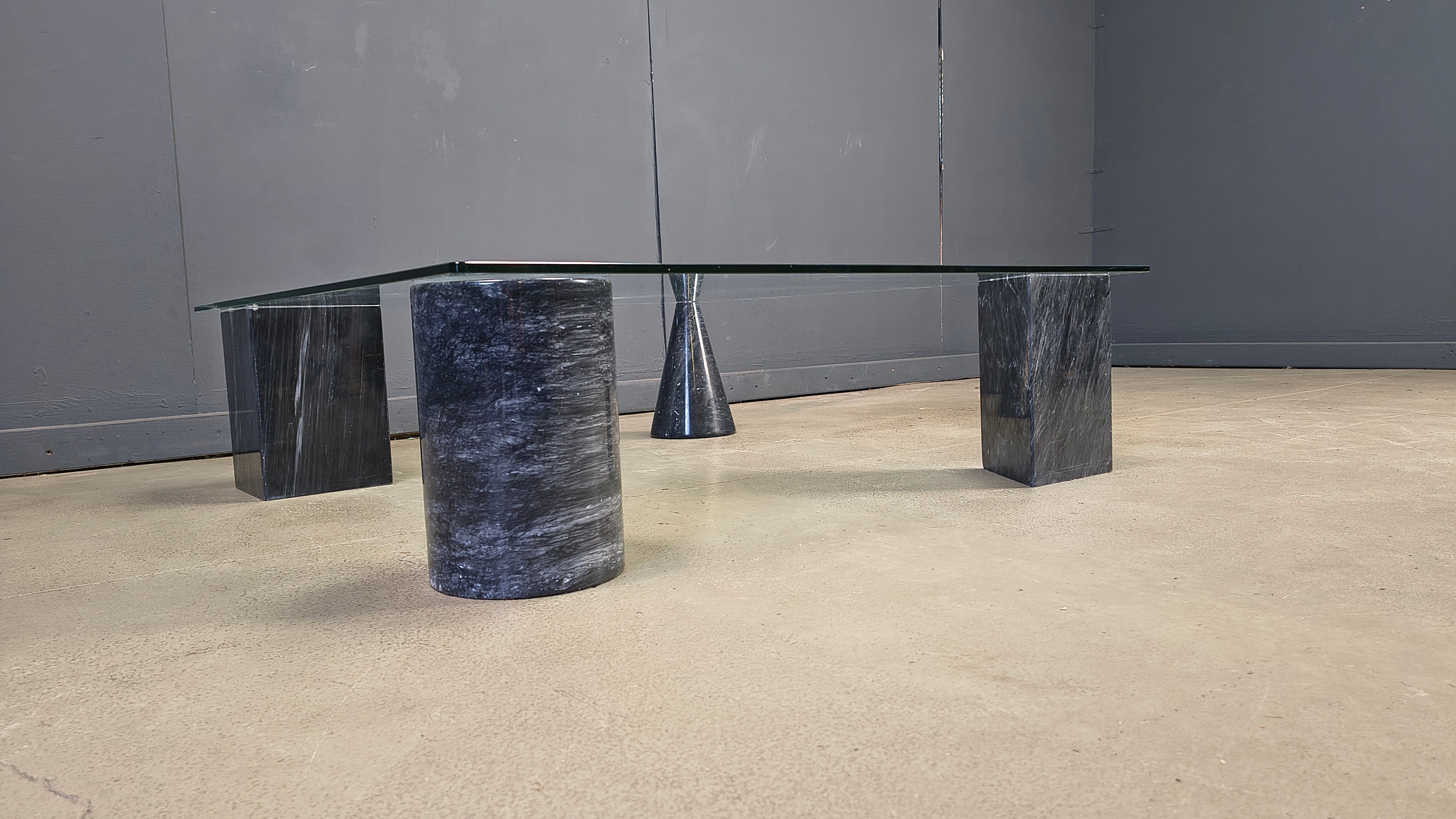 Vintage Italian marble coffee table, 1970s