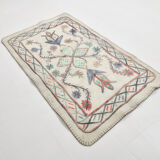 4x6 neutral handmade anatolian turkish rug,	115c192cm