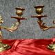 Louis XV Rococo style gilt bronze candlesticks circa 1900