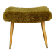Edmund Homa stool high seat khaki / olive - golded beech legs