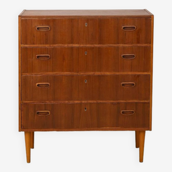 Teak chest of drawers with lockable drawers