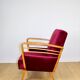 Vintage Art Deco Loft armchair raspberry - 1960s