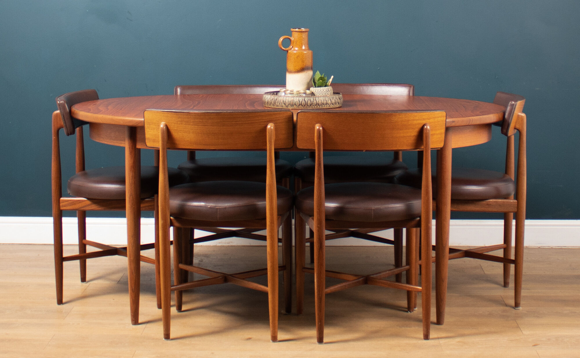 G plan fresco dining table & 6 chairs by victor wilkins 1960