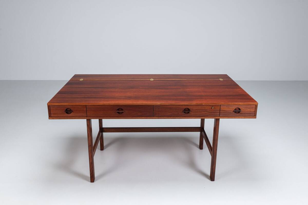 Peter Lovig Flip-Top Partners desk rosewood Lovig Denmark 1960
