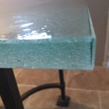 Designer table with glass top