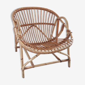 1960s rattan armchair