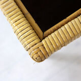 Rattan armchairs, table and stool, 1960