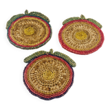 Set of 3 vintage rope trivets