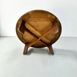 Table basse vintage de style brutaliste danois en chêne, années 1960