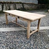 Solid oak farmhouse table with extensions