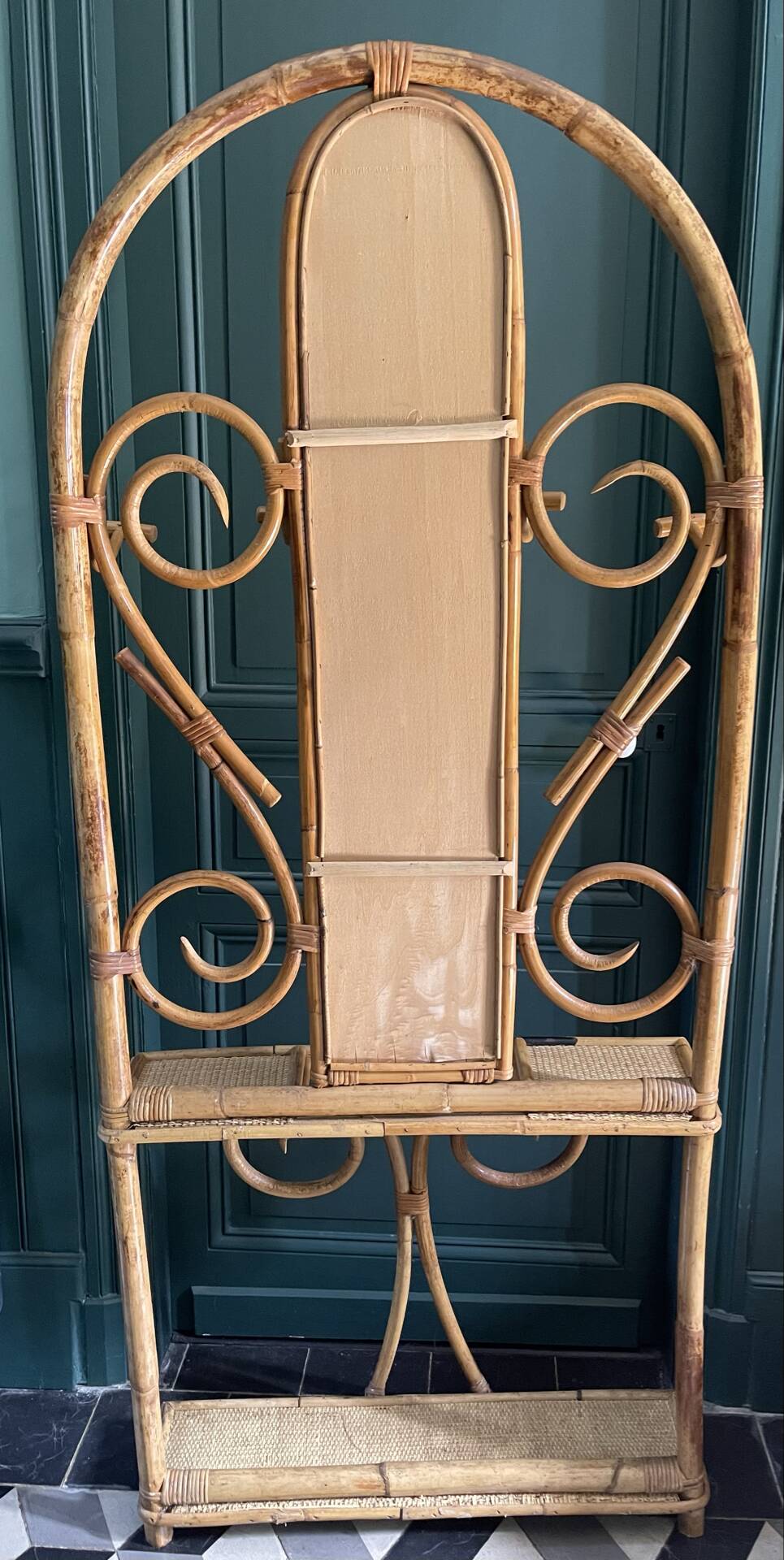 60s bamboo and rattan wardrobe