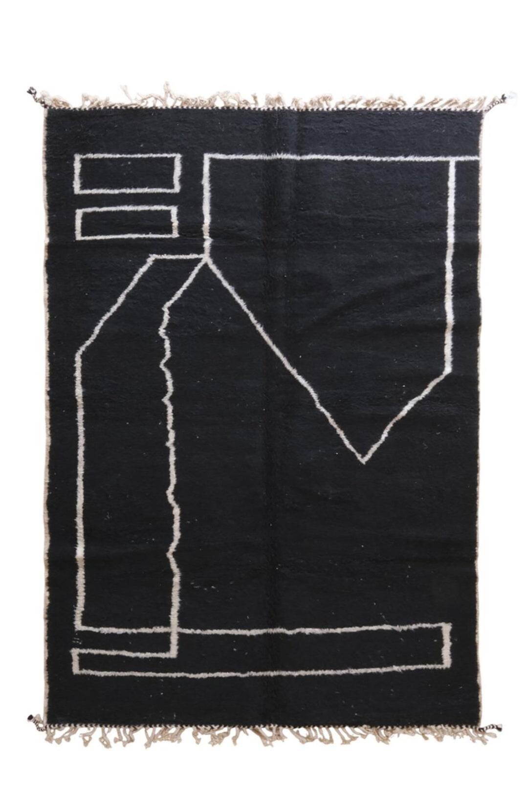 Black and white rug (Moroccan handmade) 250cmx150cm