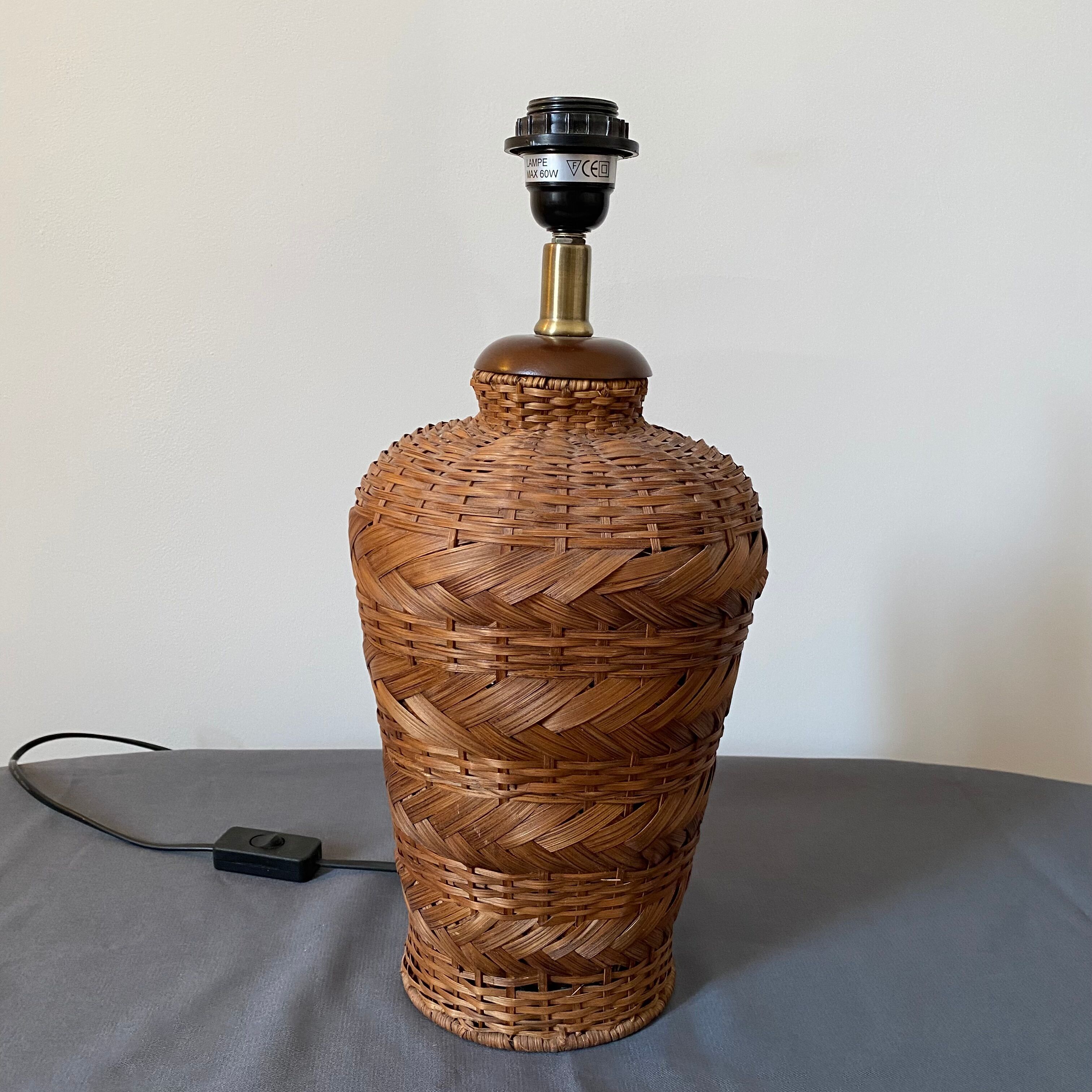 Vintage wicker lamp