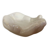 Vide poche baguier main blanc irisé