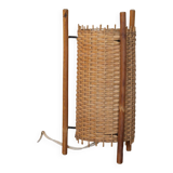 Lampe en rotin tressé des années 60