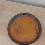 Set of 5 mustard yellow plates in slip