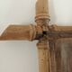 Set of vintage wood mirrors bamboo effect