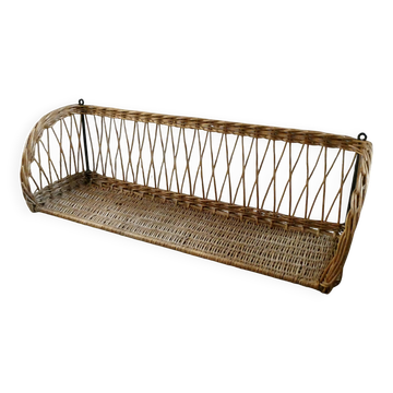 1960s wrought iron wall shelf