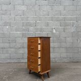 Chiffonnier vintage en bois – 5 tiroirs